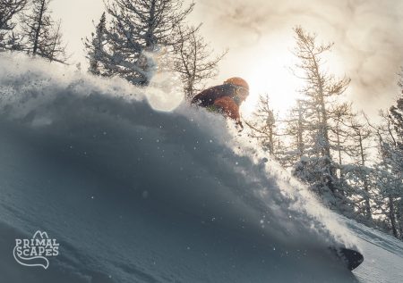 Backcountry snowboarding in West Altai Mts
